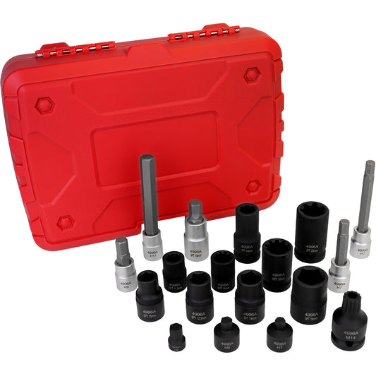 LT4996_17 Piece Foreign and Domestic Brake Caliper Socket Kit