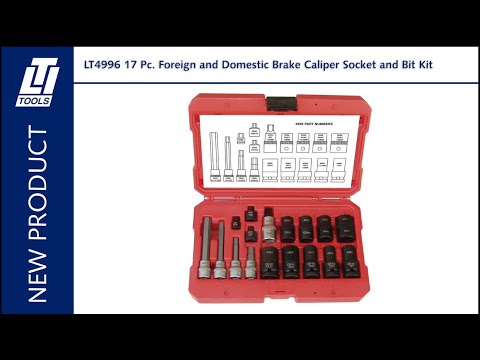 Foreign and Domestic Brake Caliper Socket Kit - 17 Piece - LT4996