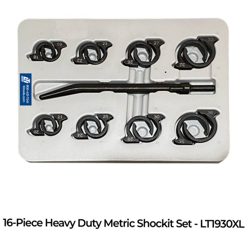 Heavy Duty SAE & Metric Shockit™ Socket Line Wrench Set Industrial/Hydraulic Fittings Removal 16-Piece - LT1920XL - LT1930XL