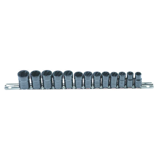 3/8” Drive 13 Piece Twist Socket Fastener Removal System