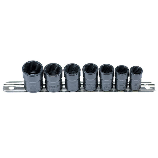 3/8″ Drive 7 Piece Twist Socket Oil Drain Plug Removal System
