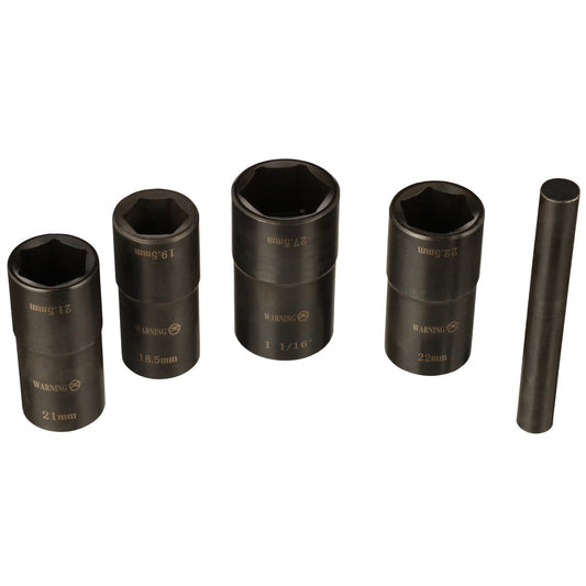 1/2-Inch Drive Metric 6-Point Dual Sided Impact Socket Set w/ Pouch - 5 Pieces - LT1230