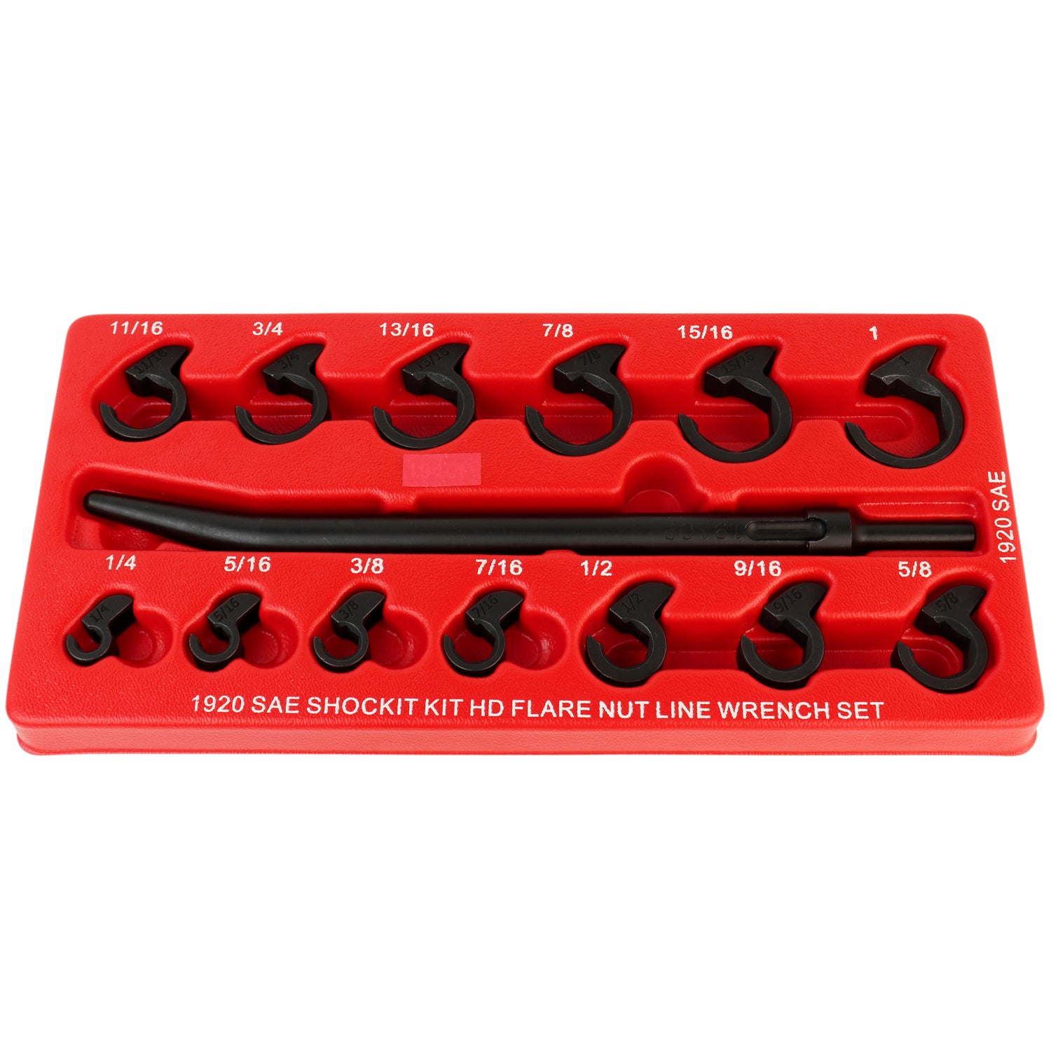 SHOCKIT® Line Wrench Socket Sets - Automotive/Hydraulic Line Fittings Removal 13-Piece Sae, 12-Piece Metric