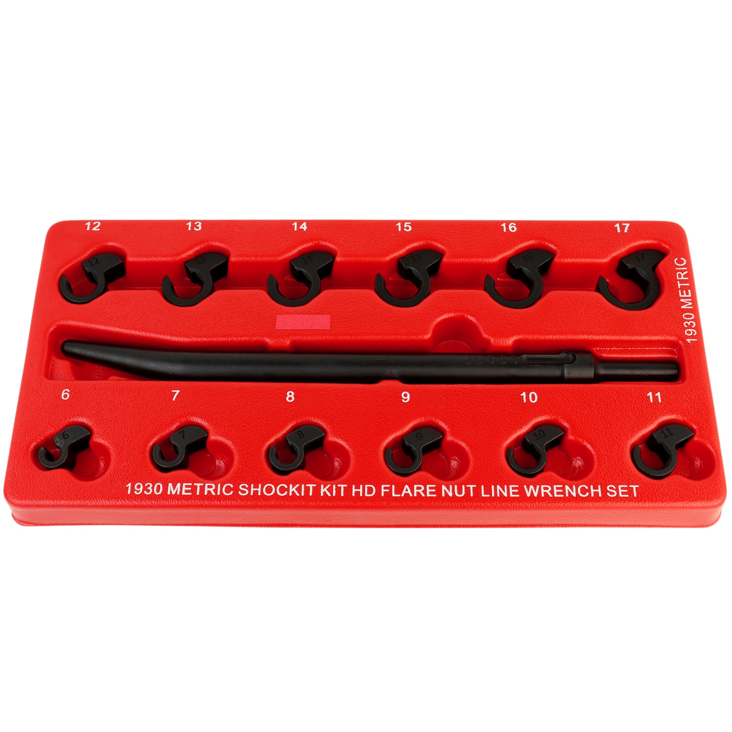 SHOCKIT® Line Wrench Socket Sets - Automotive/Hydraulic Line Fittings Removal 13-Piece Sae, 12-Piece Metric