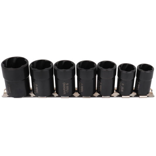 3/8″ Drive 7 Piece Twist Socket Oil Drain Plug Removal System