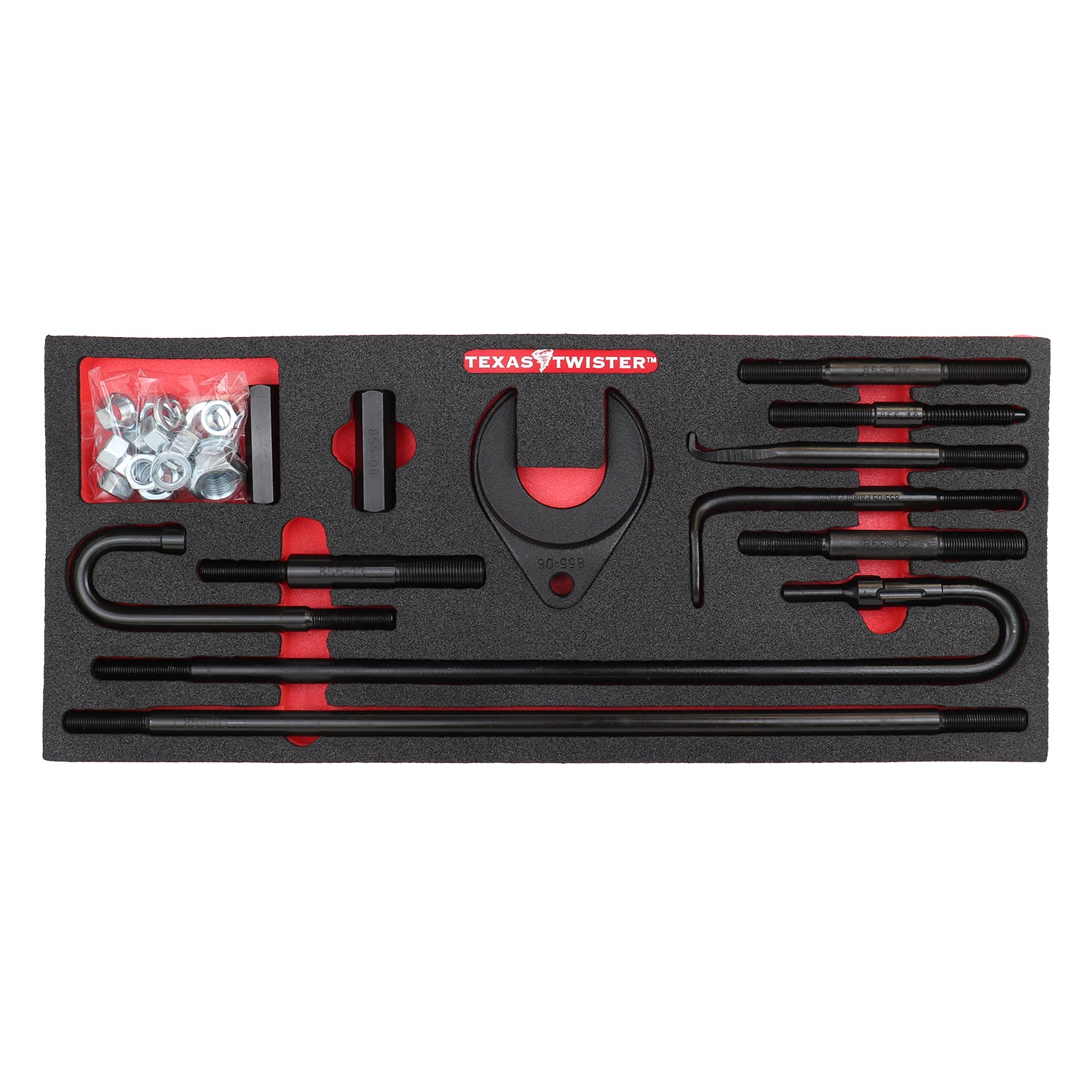 Texas Twister Pneumatic Slider Hammer Pulling Kit w/Foam Tray - 34 Pieces - LT855AF