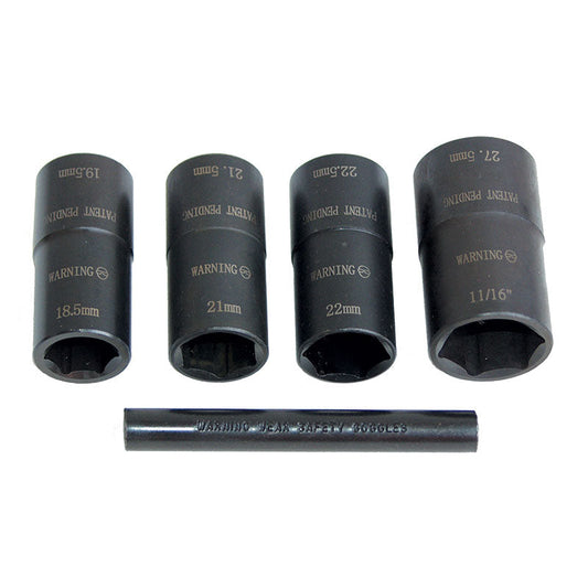 1/2-Inch Drive Metric 6-Point Dual Sided Impact Socket Set w/ Pouch - 5 Pieces - LT1230